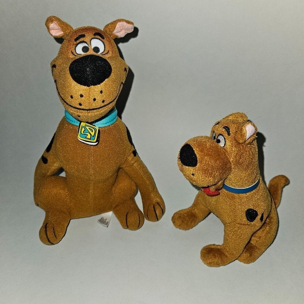 2 Scooby Doo Brown Dog Plush Lot 9" Toy Factory 6.5" Ty Stuffed Animals